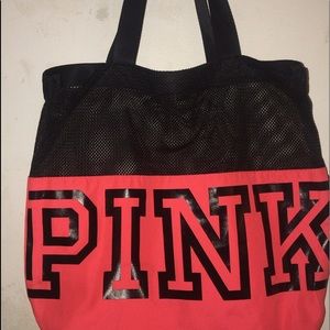 Pink tote bag